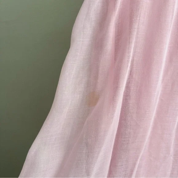 Vintage Pink Ruffle Aline Maxi Dress - Picture 3 of 6